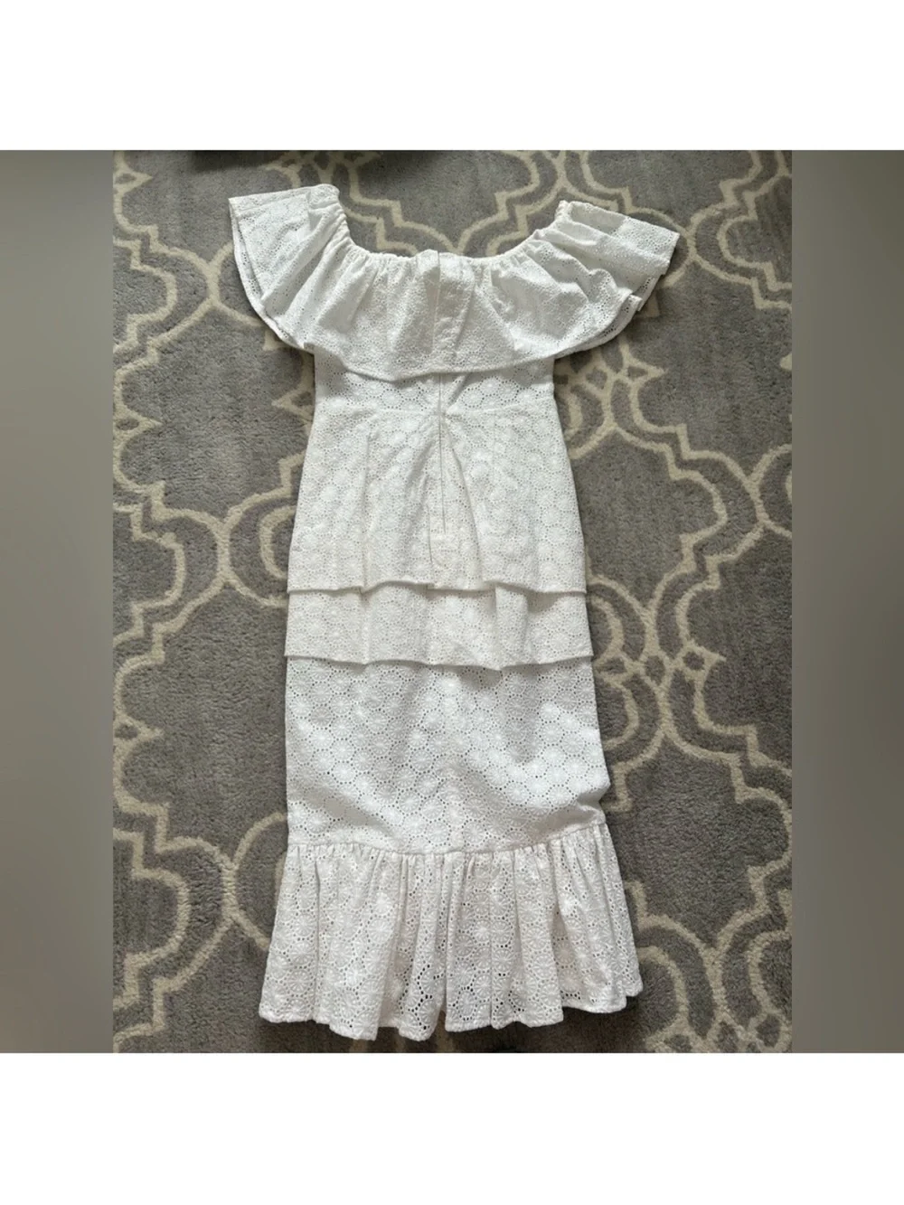 Greta Constantine Eyelet White Dress Size 2